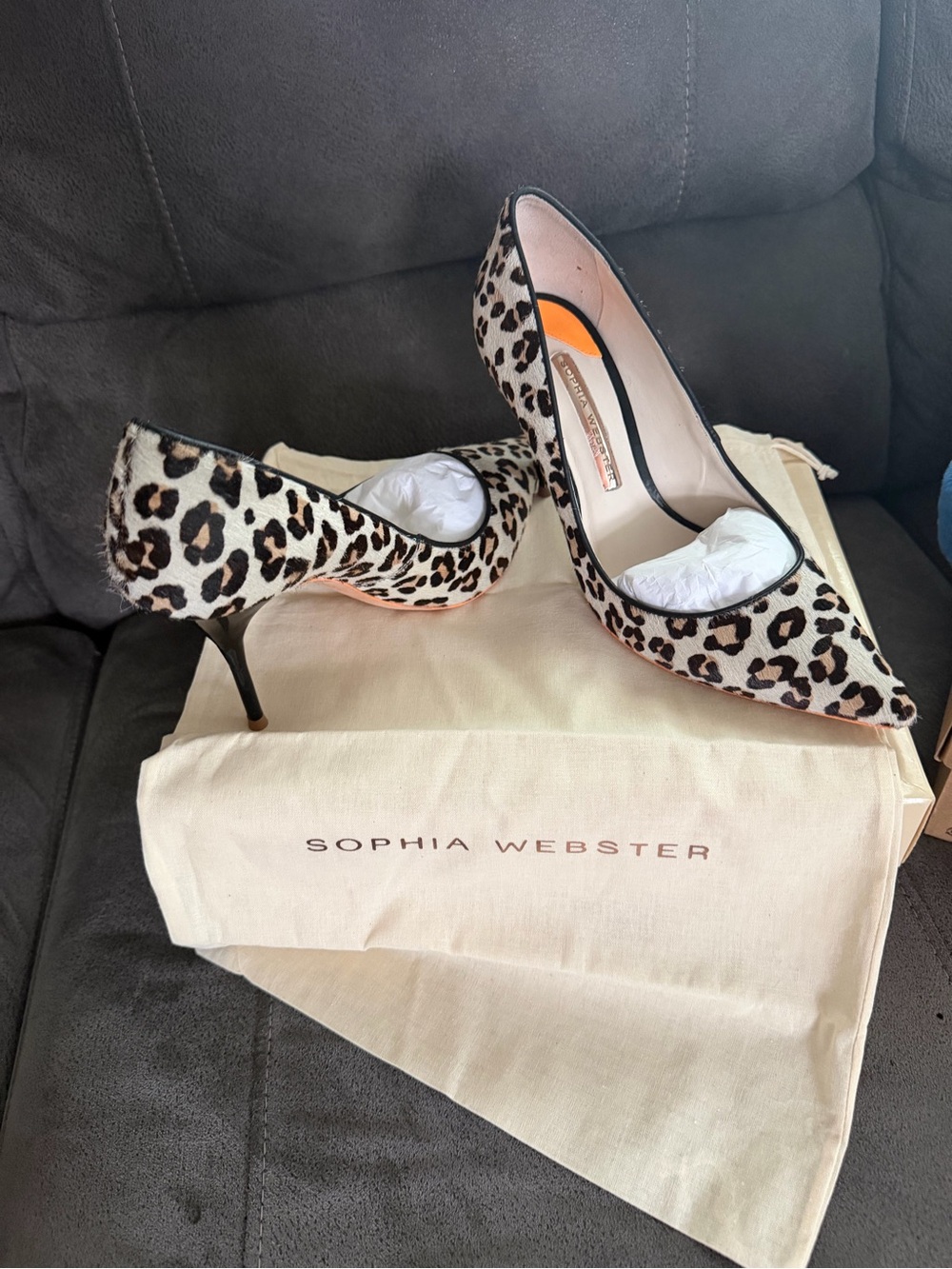 Sophia Webster Leopard-Print Pointed Toe Stiletto Pumps